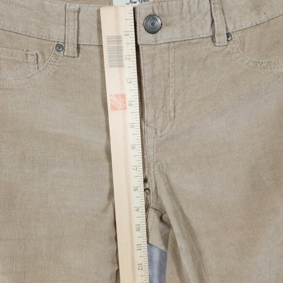 d. jeans New York Corduroy Stretchy Slim Pants Tan Women's Size 10 - Picture 9 of 11